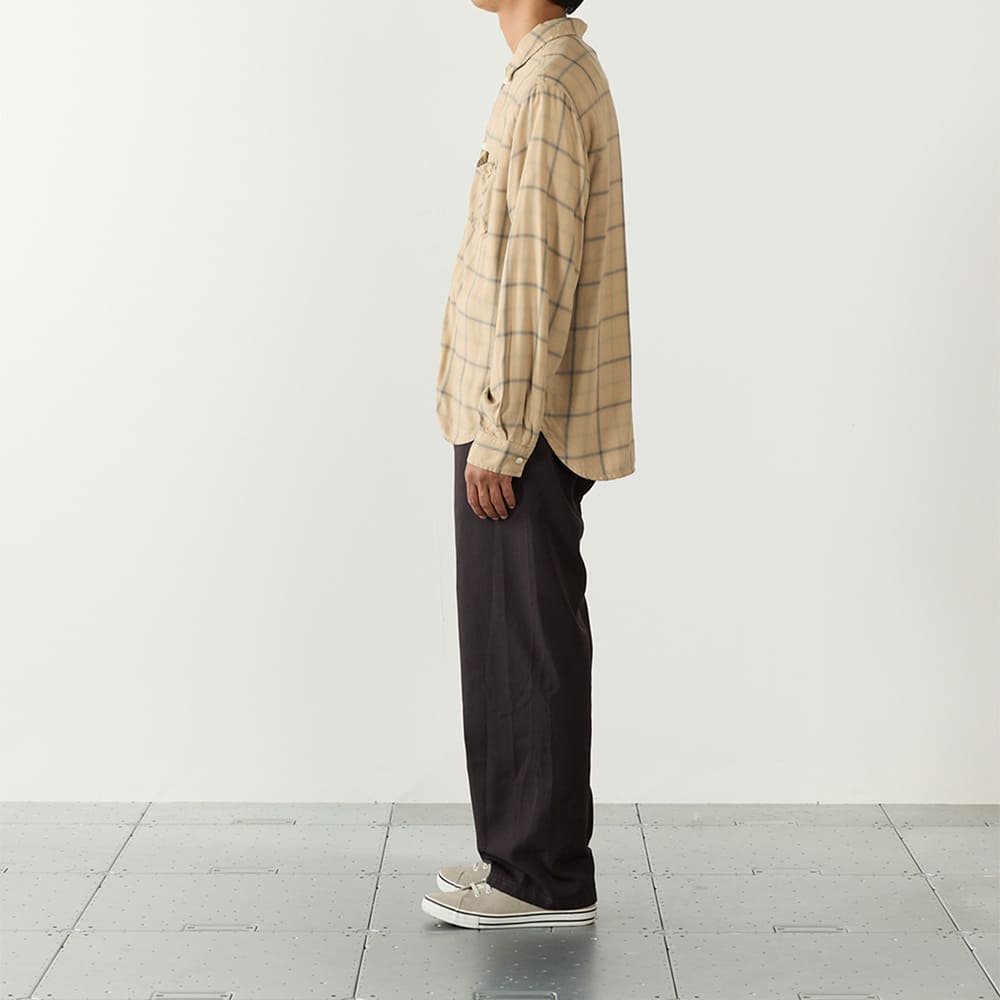 レーヨンツイルチェックシャツ