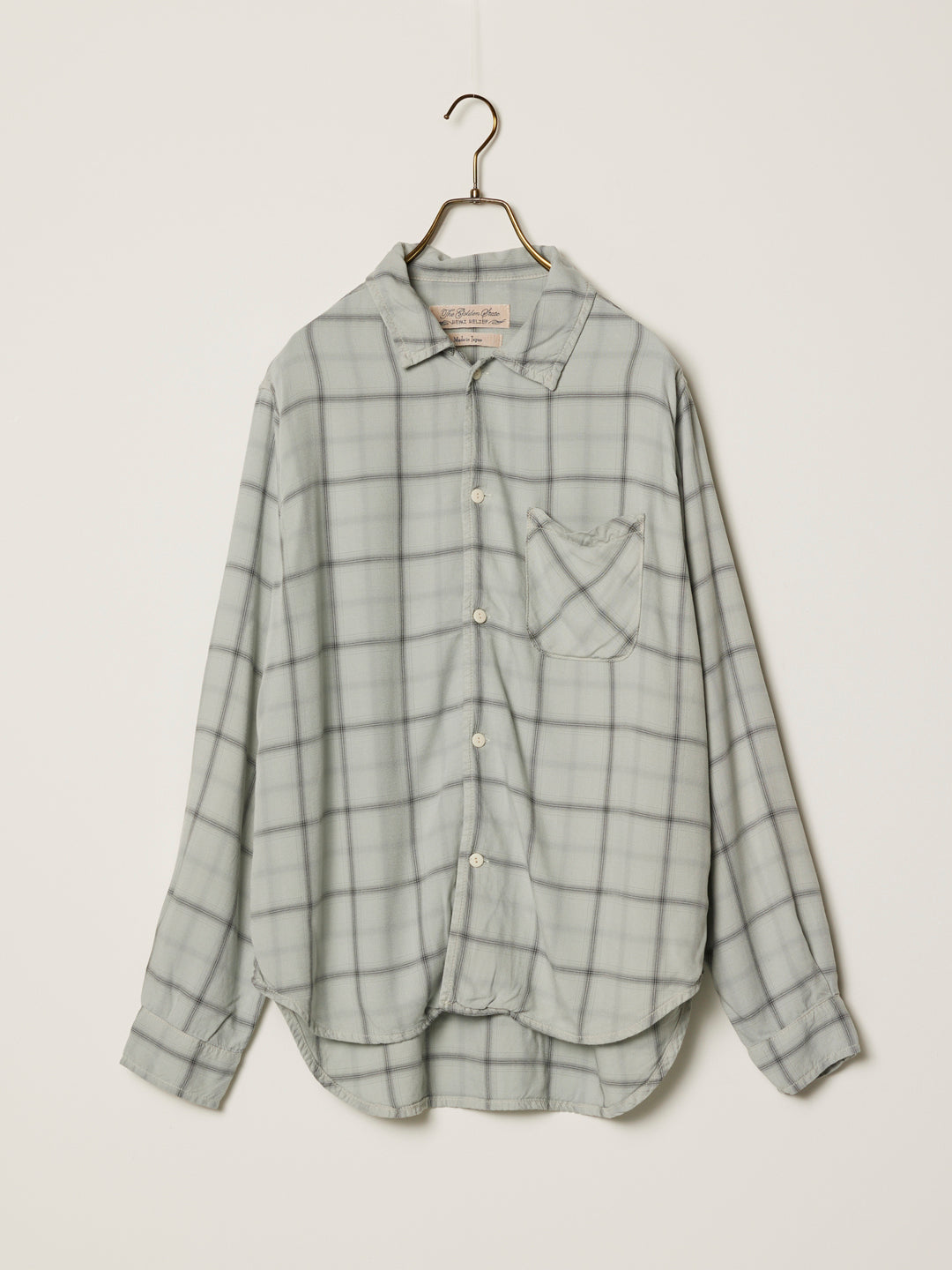 Rayon twill check shirt