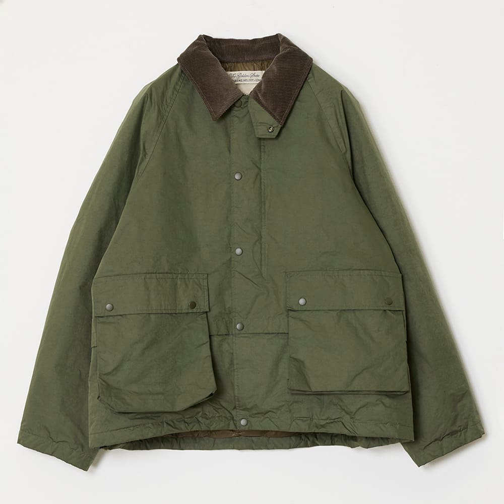 撥⽔コーディングポリエステルハン ティングダウンJKT