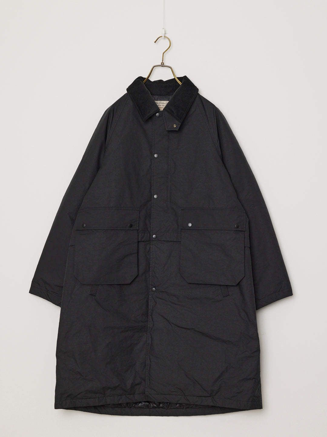 撥⽔コーディングポリエステルハン ティングダウンロングJKT