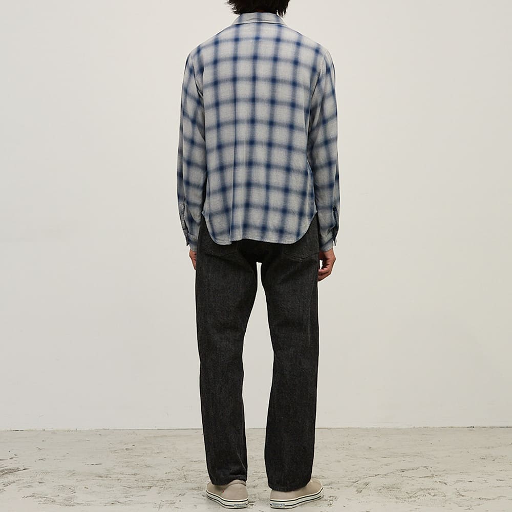 レーヨンオンブレーチェックシャツ