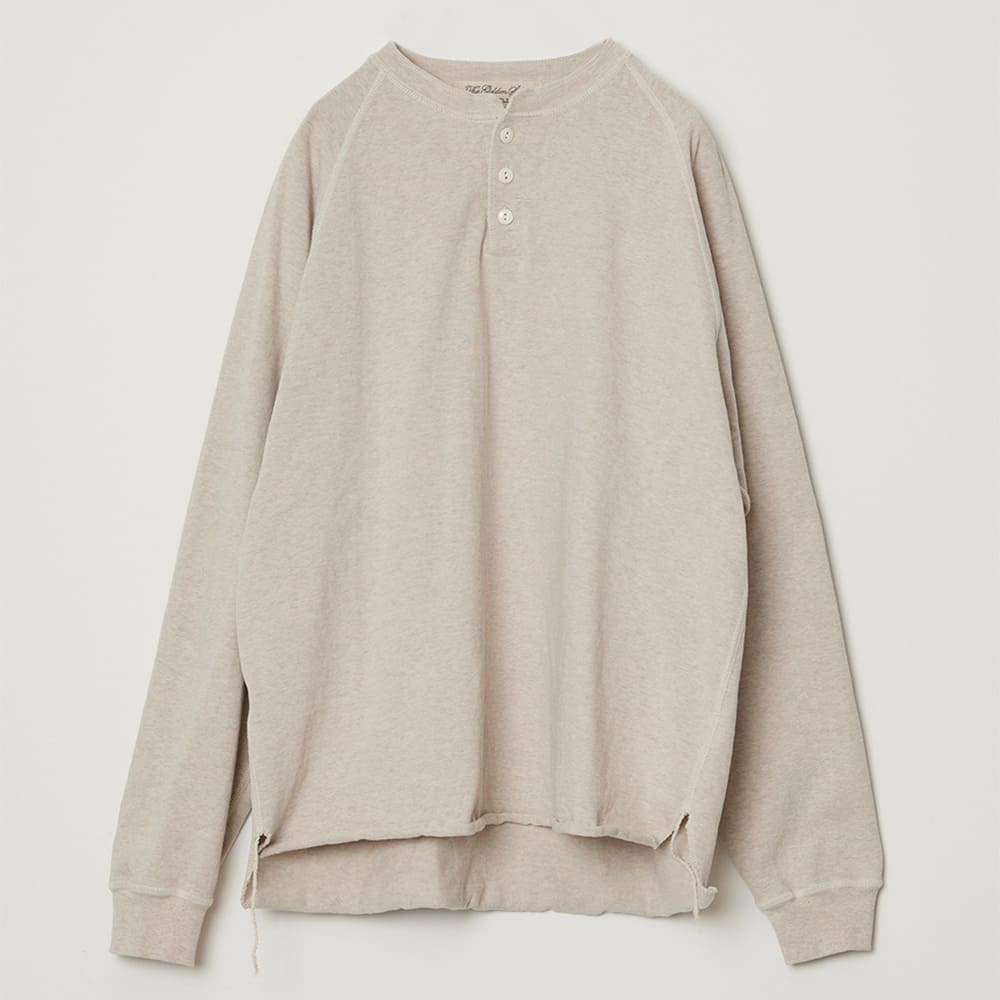 SP加⼯8/天竺ラグランヘンリーロンT(無地)