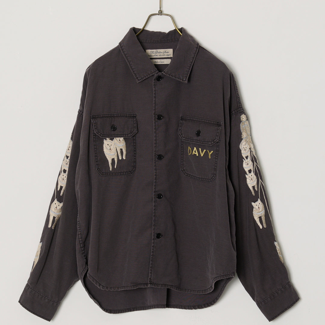 WIDE MILITARY SHIRT(刺繍：ALASKA)