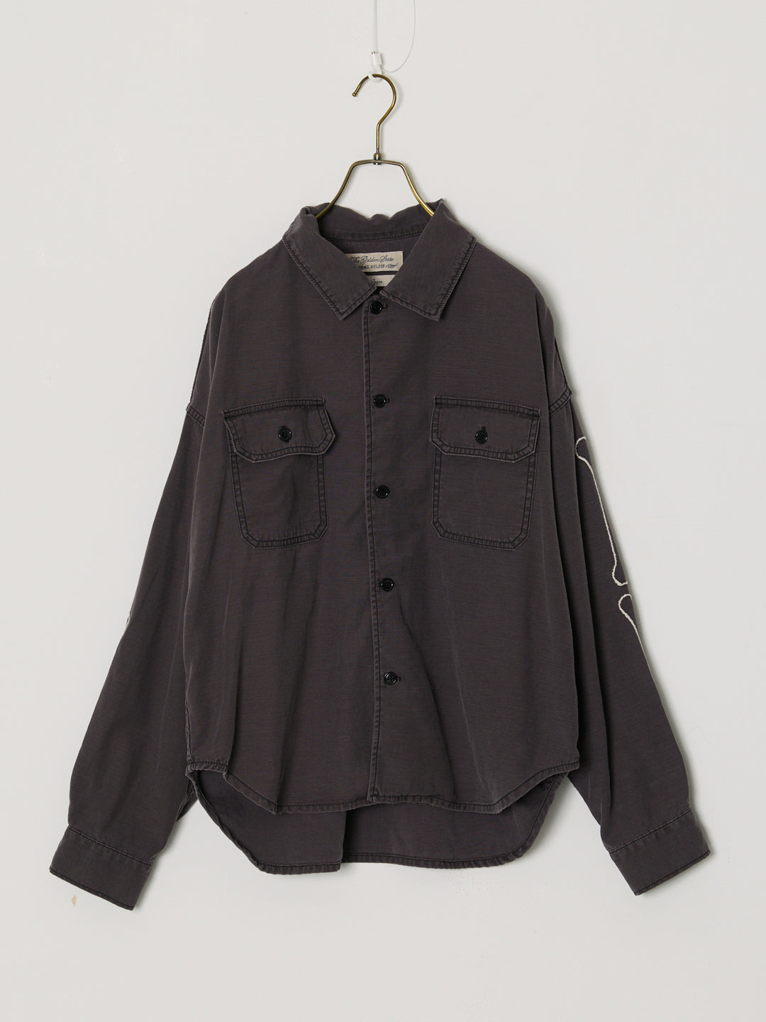 WIDE MILITARY SHIRT (Embroidery: BONE)