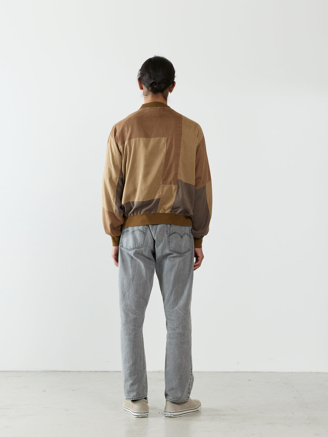 Patchwork Eco Suede Zip Jacket