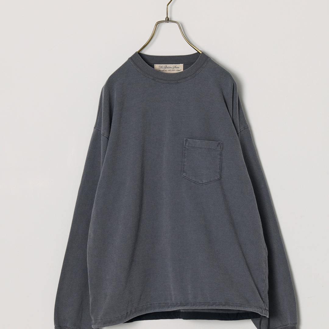 Supima fleece-lined long-sleeve T-shirt