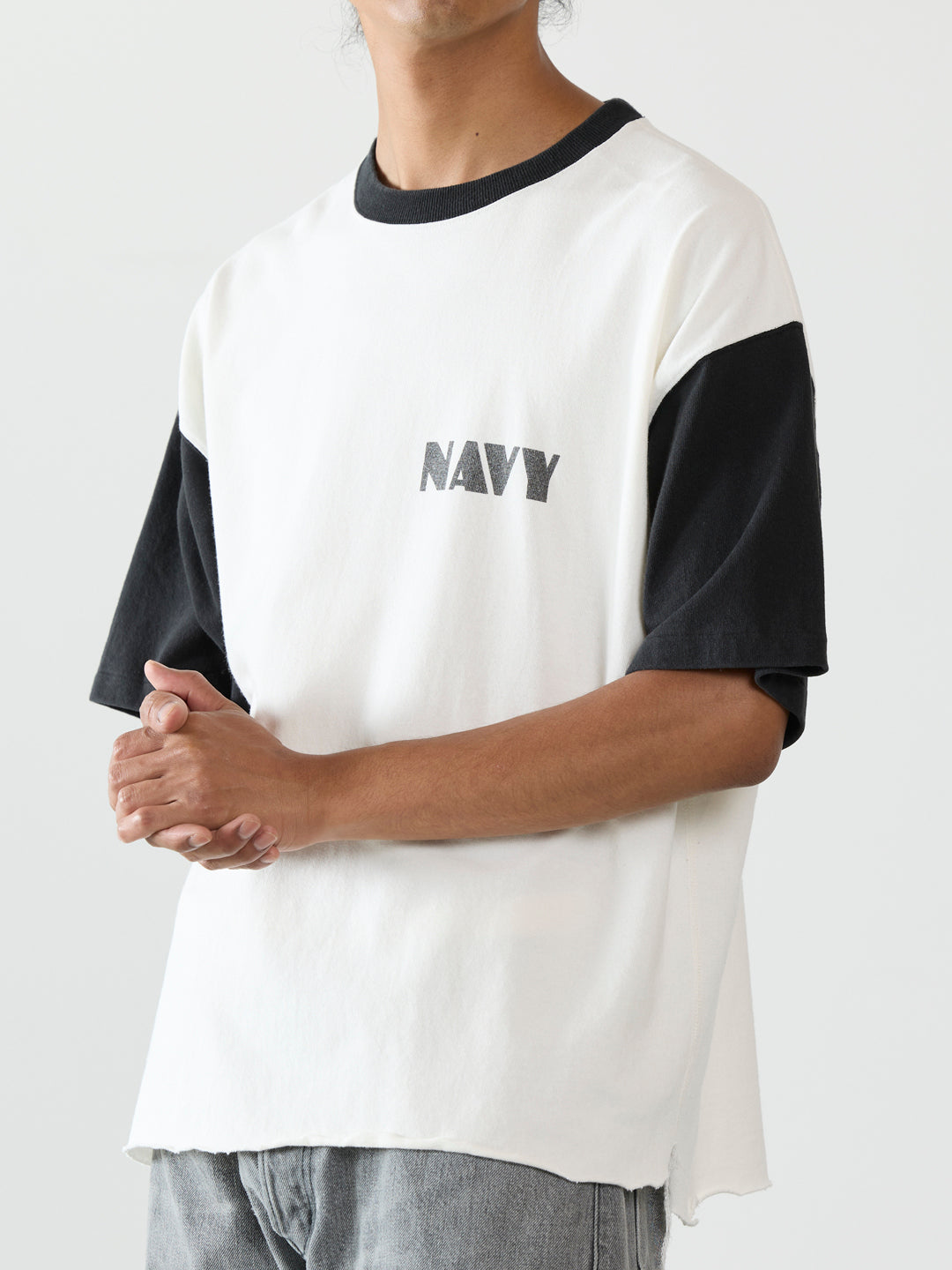 20/Open-End Heavyweight Jersey T-Shirt (NAVY)