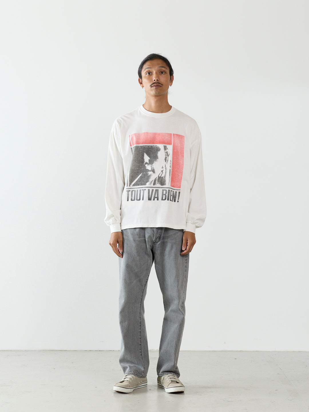 HARD SP加⼯20/-天竺ロンT(TOUT VA BIEN!)