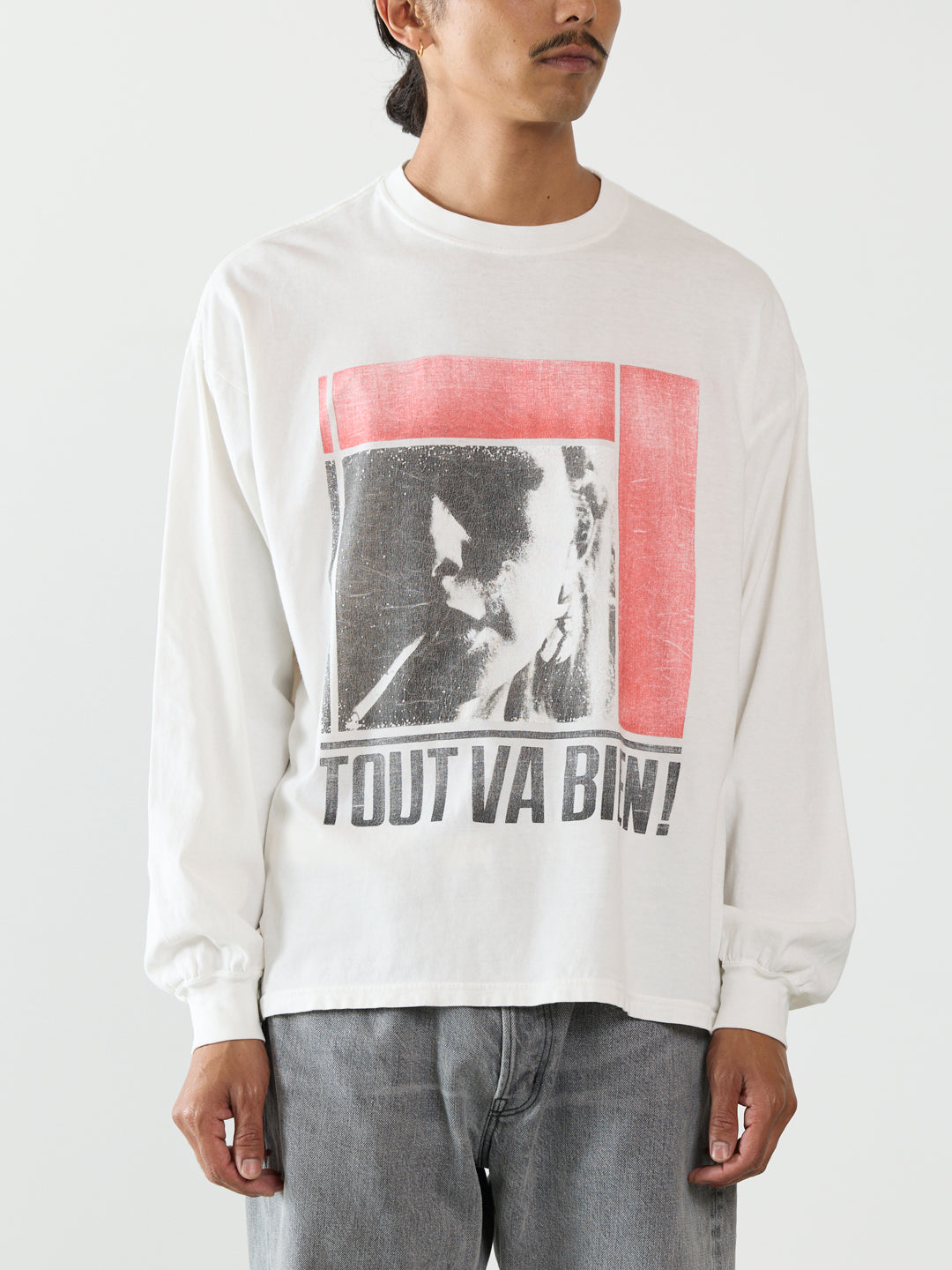 HARD SP加⼯20/-天竺ロンT(TOUT VA BIEN!)
