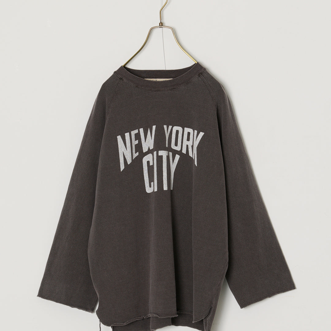 SP加⼯8/天竺ラグラン7分袖T(NEW YORK CITY)