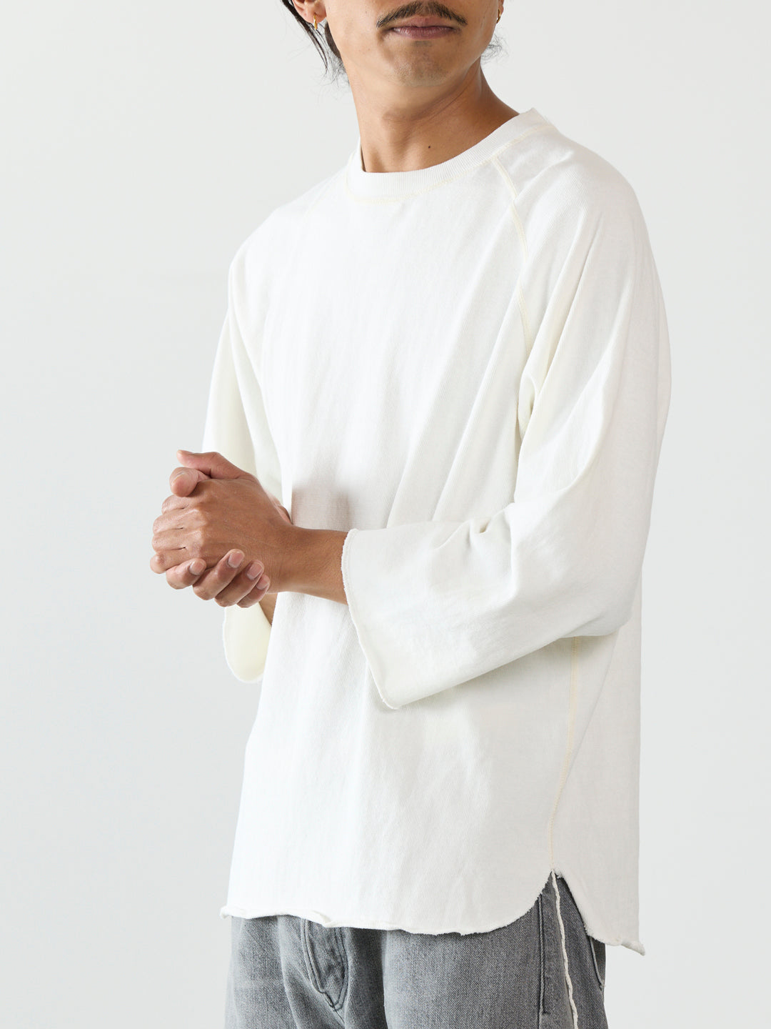 SP가공 8/천축 래글런 7부 소매 티셔츠(무지)