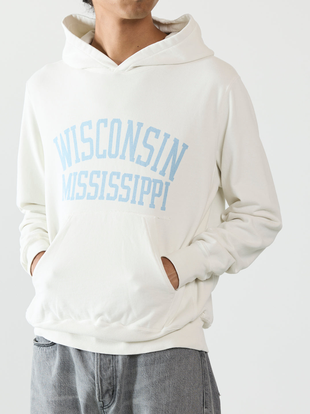 SP 가공 기모 후드티(MISSISSIPPI)