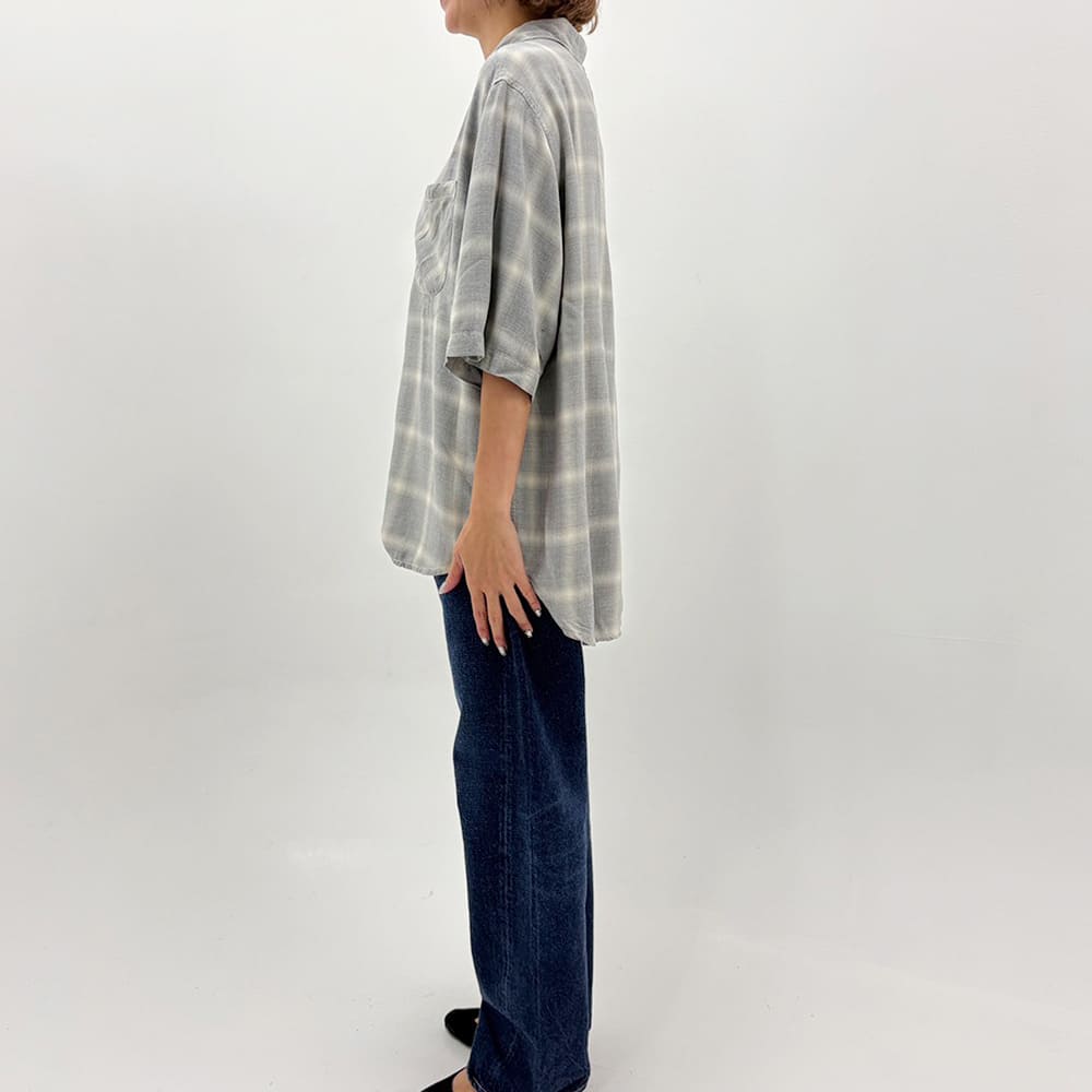 レーヨンツイルオンブレS/Sシャツ