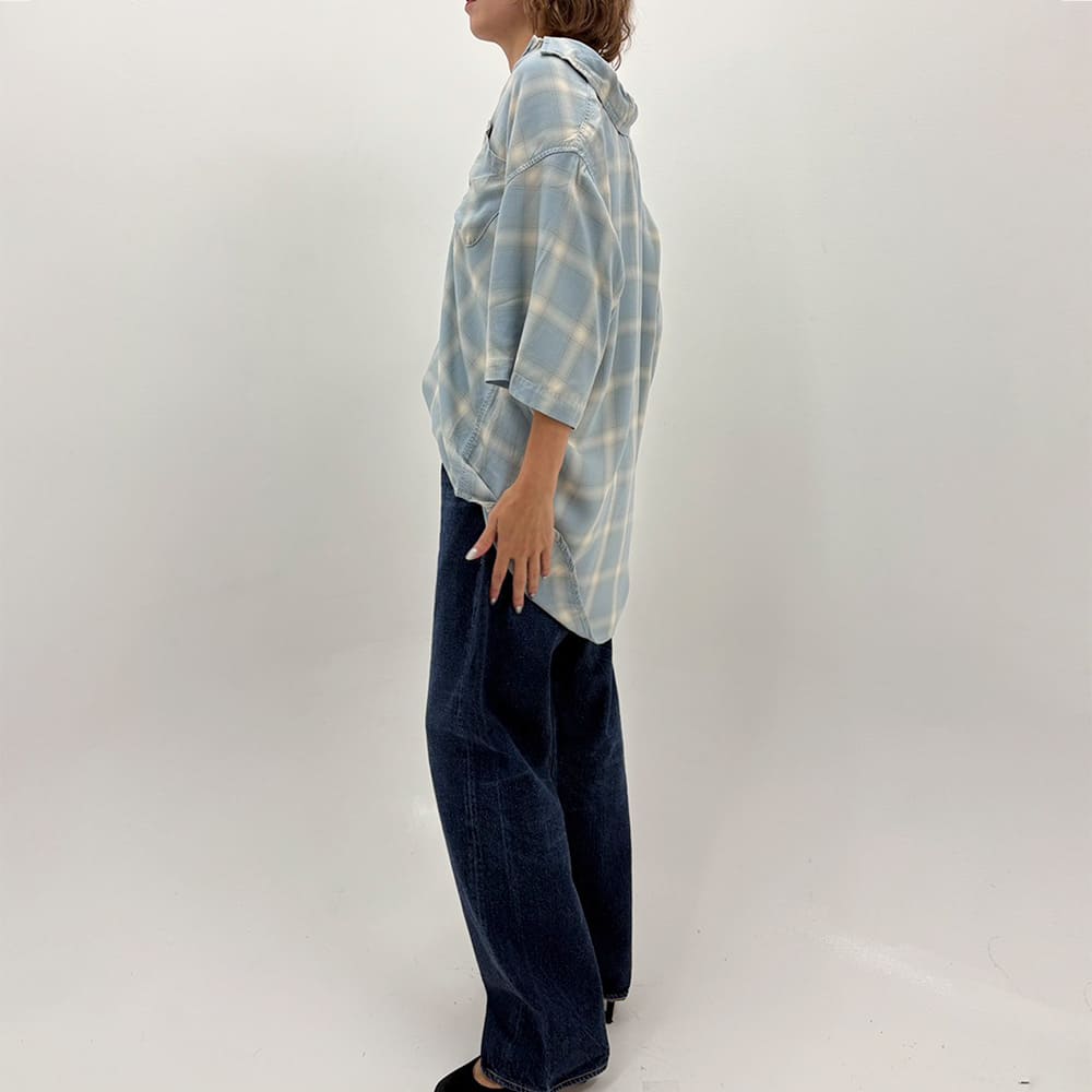 レーヨンツイルオンブレS/Sシャツ