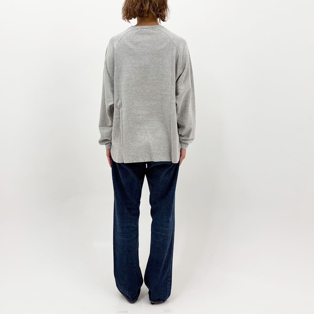 WタックヘンリーネックロンT