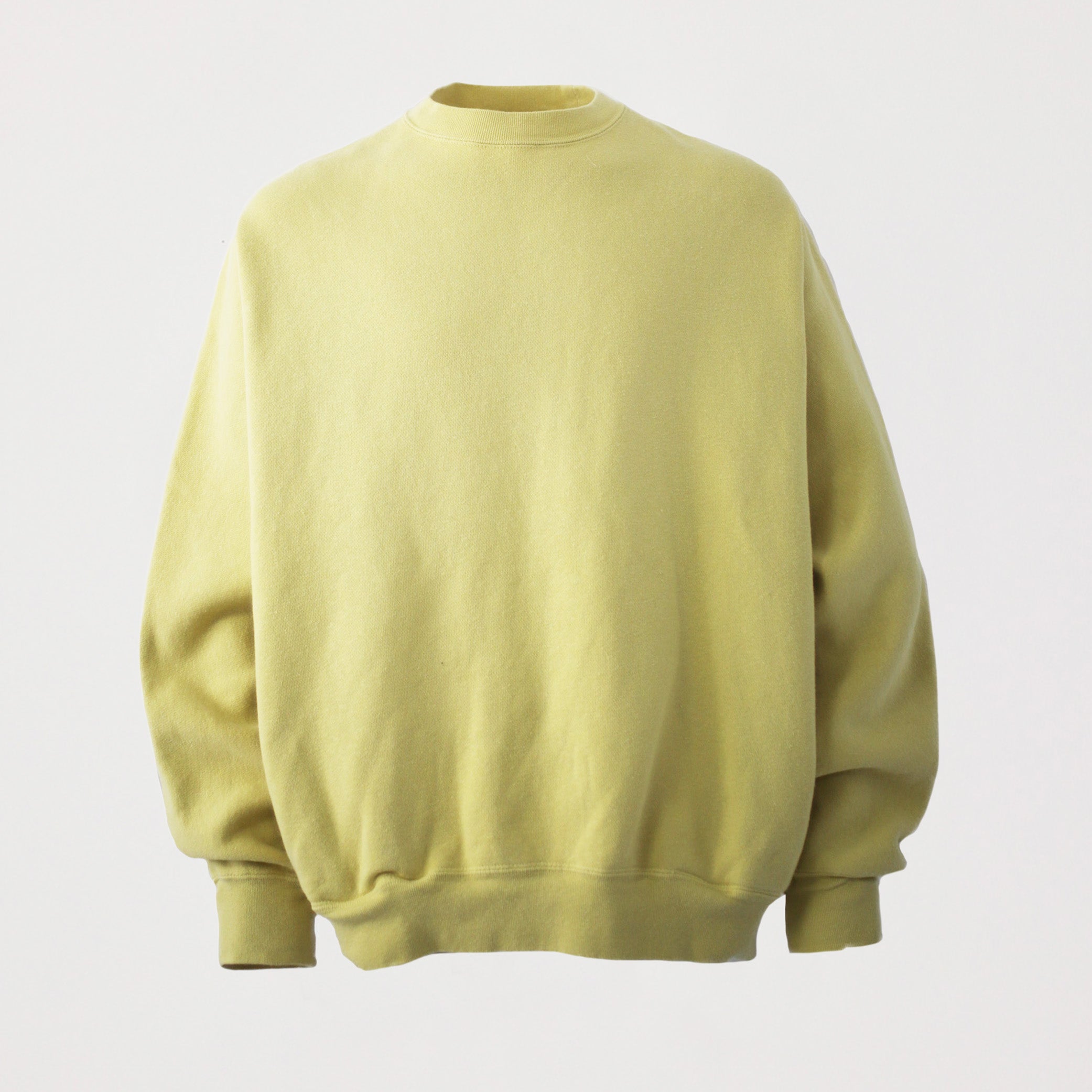 Non-stress brushed fleece crew