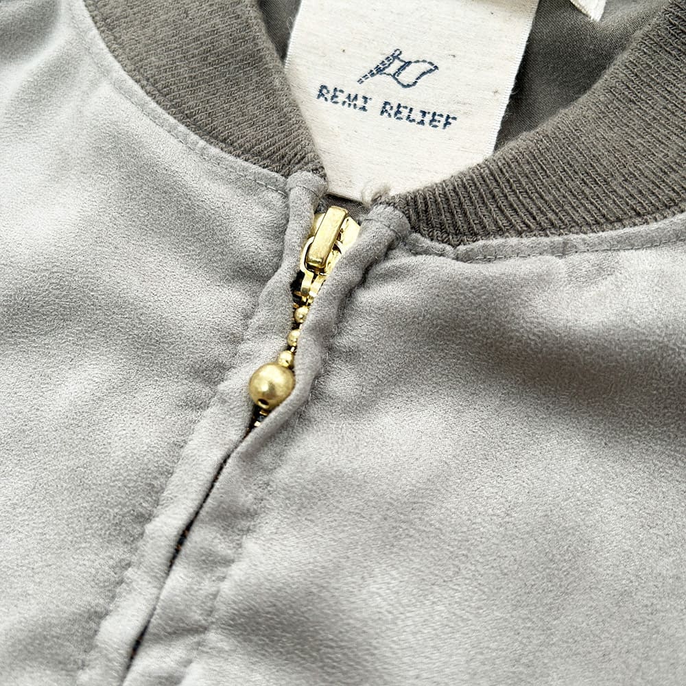 ジャケット・アウター REMI RELIEF SUEDE LIKE RAGLAN ZIP JACKET REMI RELIEF/レミ レリーフ】 SUEDE LIKE RAGLAN ZIP JACKET
