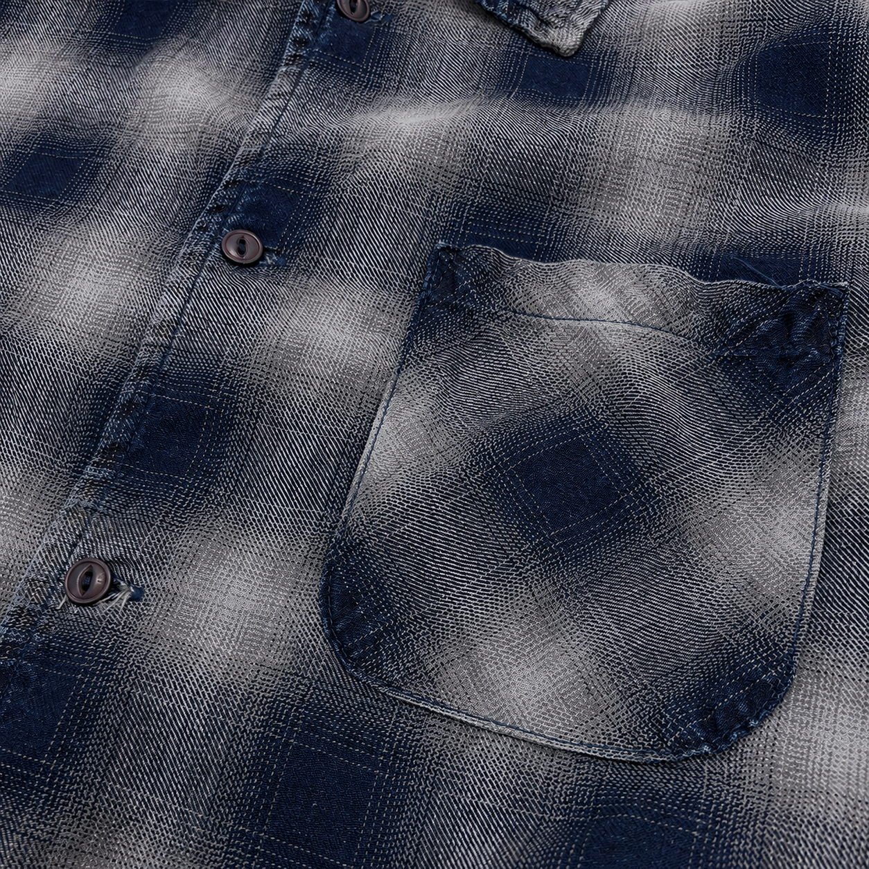 Indigo Ombre Check Shirt